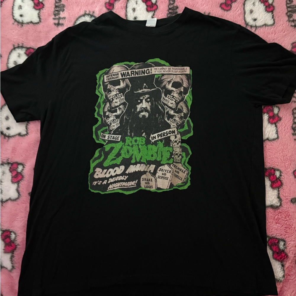 Rob zombie green blood mania tshirt